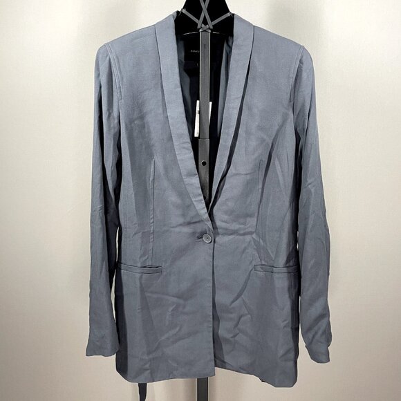 NEW Banana Republic Blazer Jacket Womens 10 gray classic preppy - Picture 1 of 9